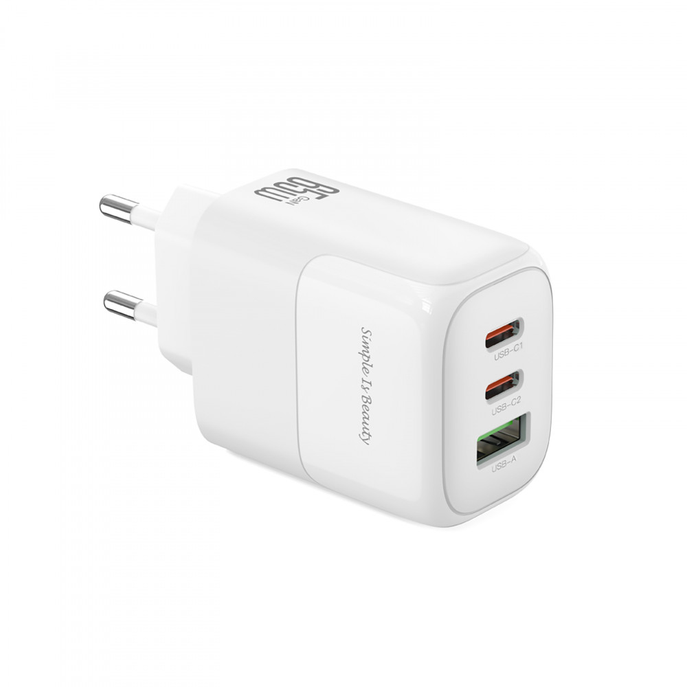 Мережевий зарядний пристрій XO L139 (2USB-С, 1USB, 3А) PD, QC 3.0 White (L139.white)