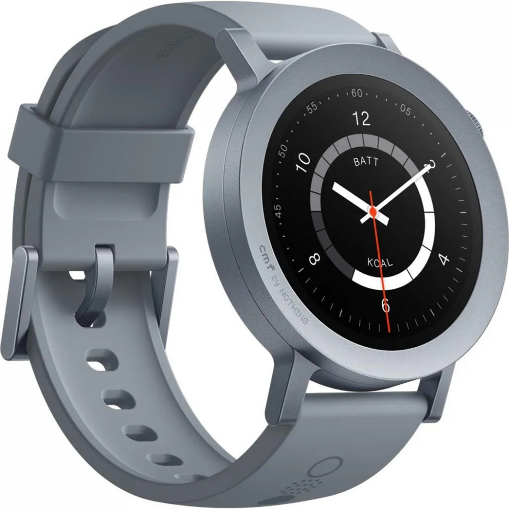 Смарт-годинник CMF by Nothing Watch Pro 2 Light Grey Metal with Silicone Strap_EU