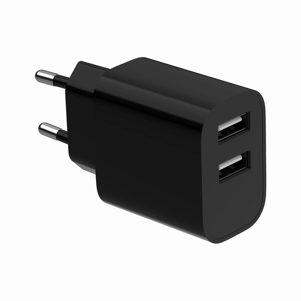 Мережевий зарядний пристрій Gembird (2USBх2.4A 12W) Black (TA-UC-2A12-01-BK)