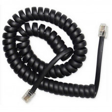 Кабель телефонний Cablexpert (TC4P4CS-2M) спіральний, CCA, 4P4C, 2м, чорний