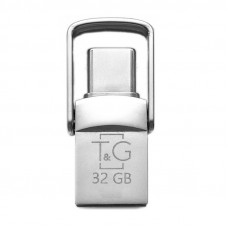 Флеш-накопичувач USB 2.0 32GB Type-C T&G 104 Metal Series Silver (TG104TC-32G)