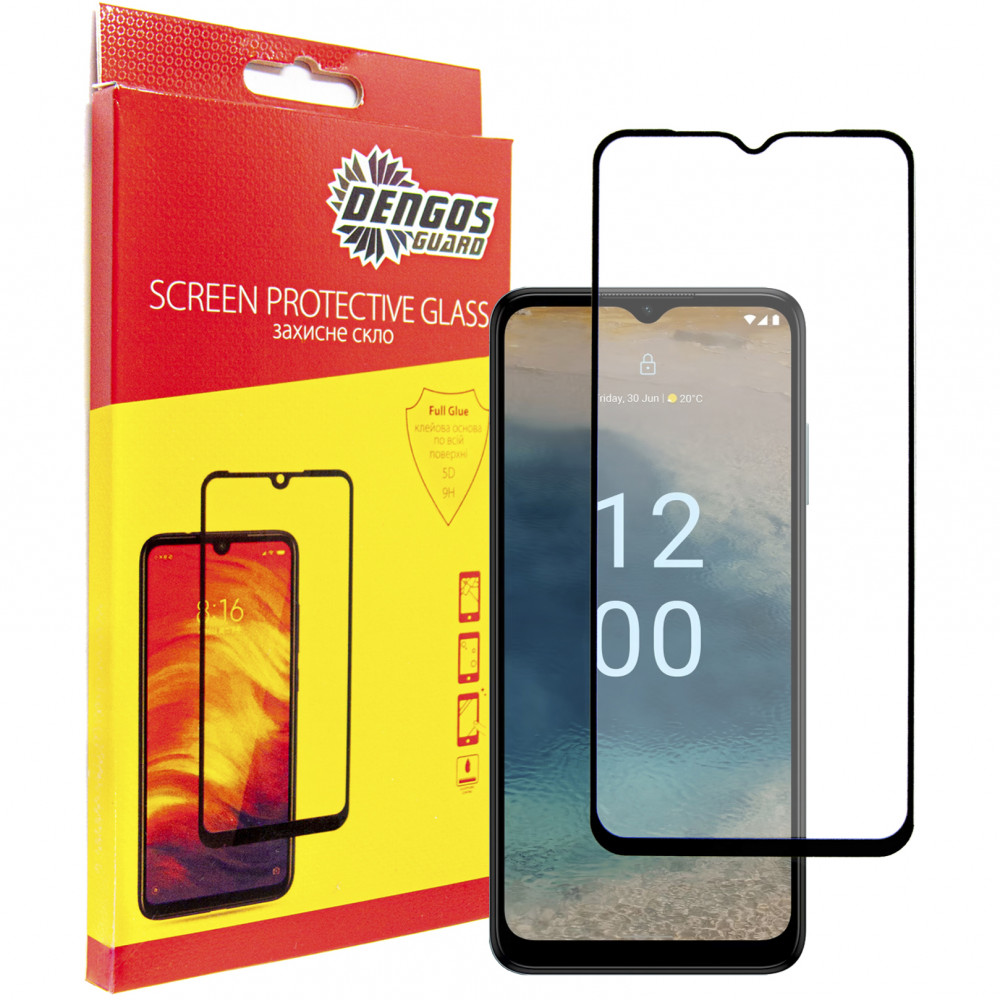 Захисне скло Dengos для Nokia G22 Black Full Glue (TGFG-307)