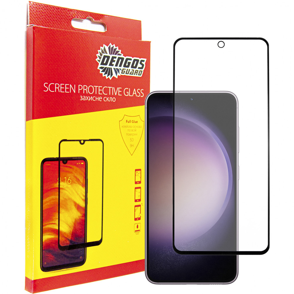 Захисне скло Dengos для Samsung Galaxy S23 FE SM-S711 Black Full Glue (TGFG-322)
