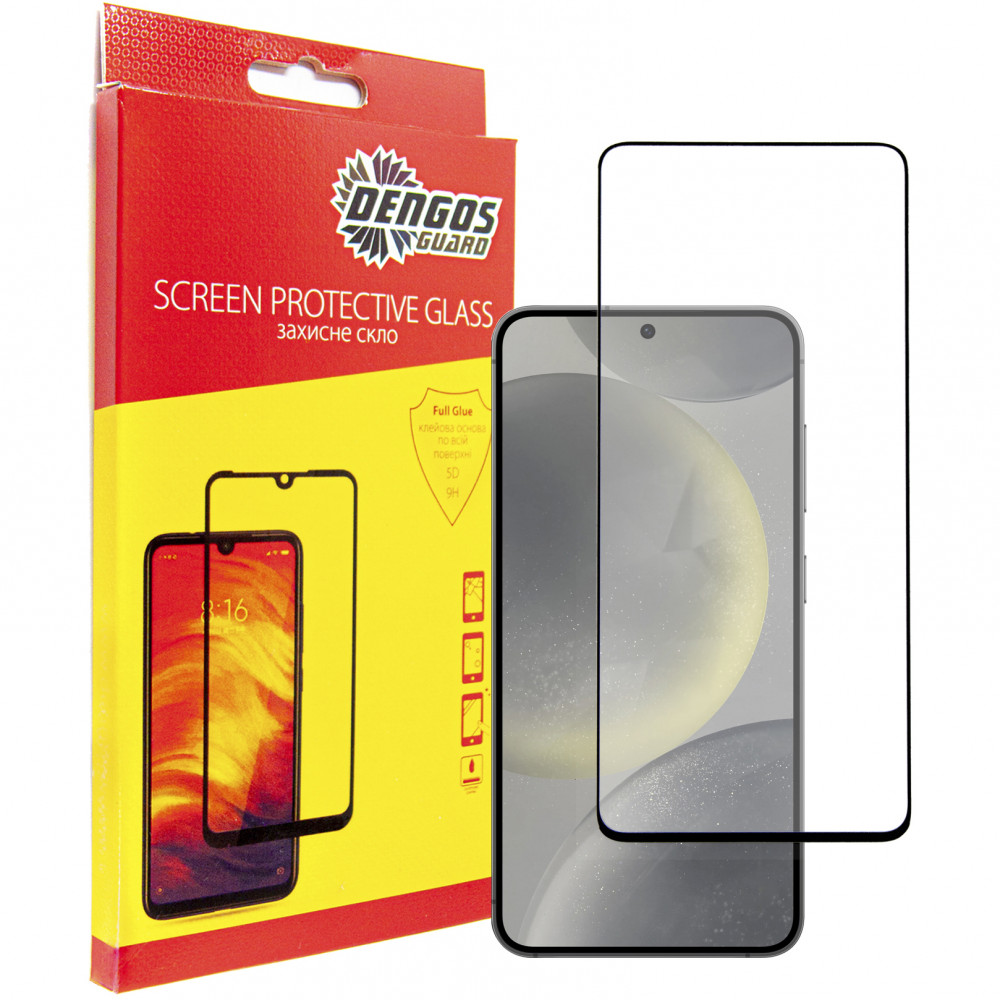Захисне скло Dengos для Samsung Galaxy S24 SM-S921 Black Full Glue (TGFG-351)