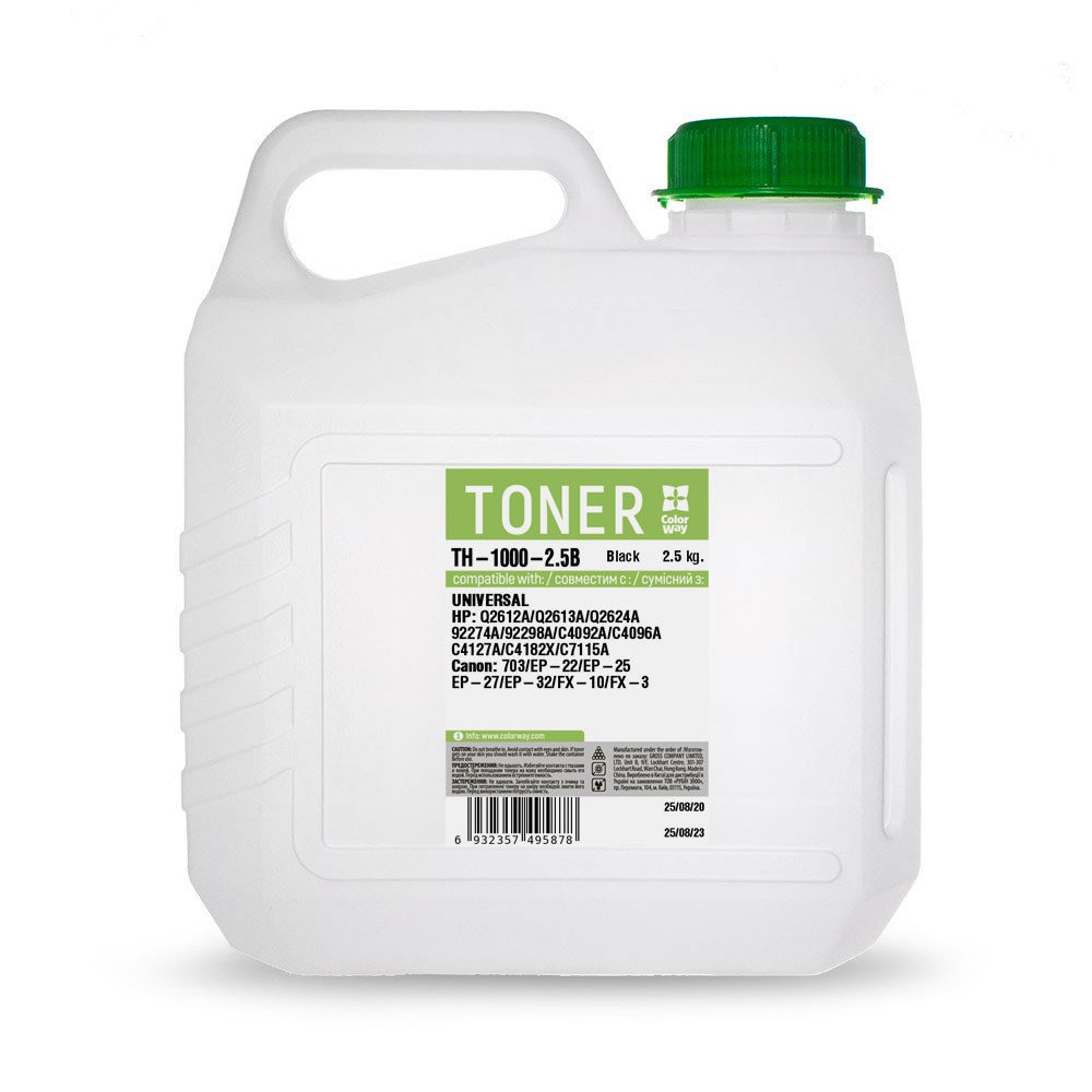 Тонер ColorWay (TH-1000-2.5B) HP LJ 1000/1010/1200/2100/AX 2.5кг