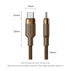 Кабель Vention USB Type-C - USB Type-C (M/M), 60W, 3A, 2 м, Copper (TRDJH)