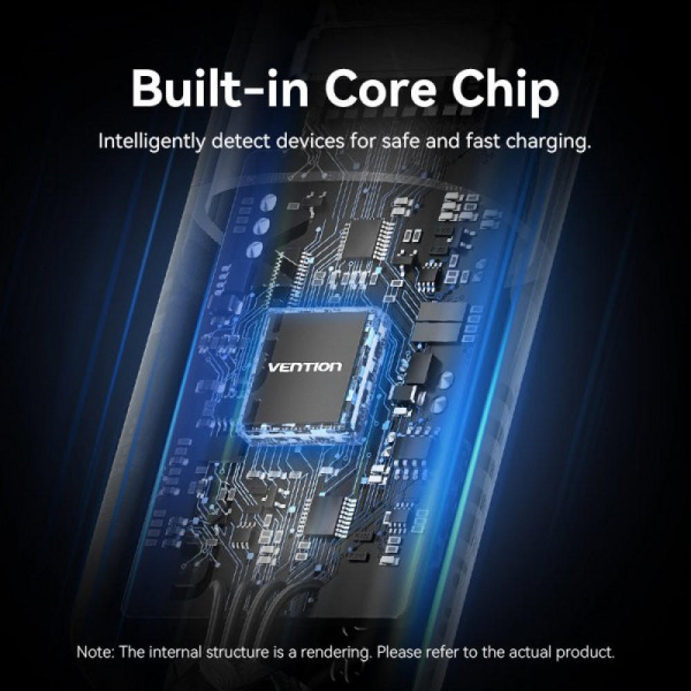 Кабель Vention USB Type-C - USB Type-C (M/M), 100W, 5A, 1 м, White (TRGWF)