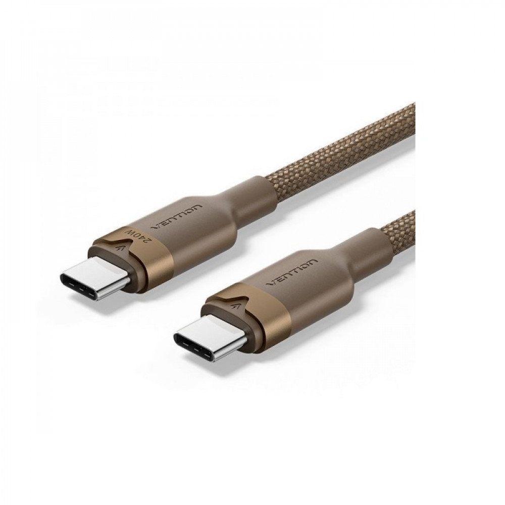 Кабель Vention USB Type-C - USB Type-C (M/M), 240W, 5A, 2 м, Gold (TRIJH)