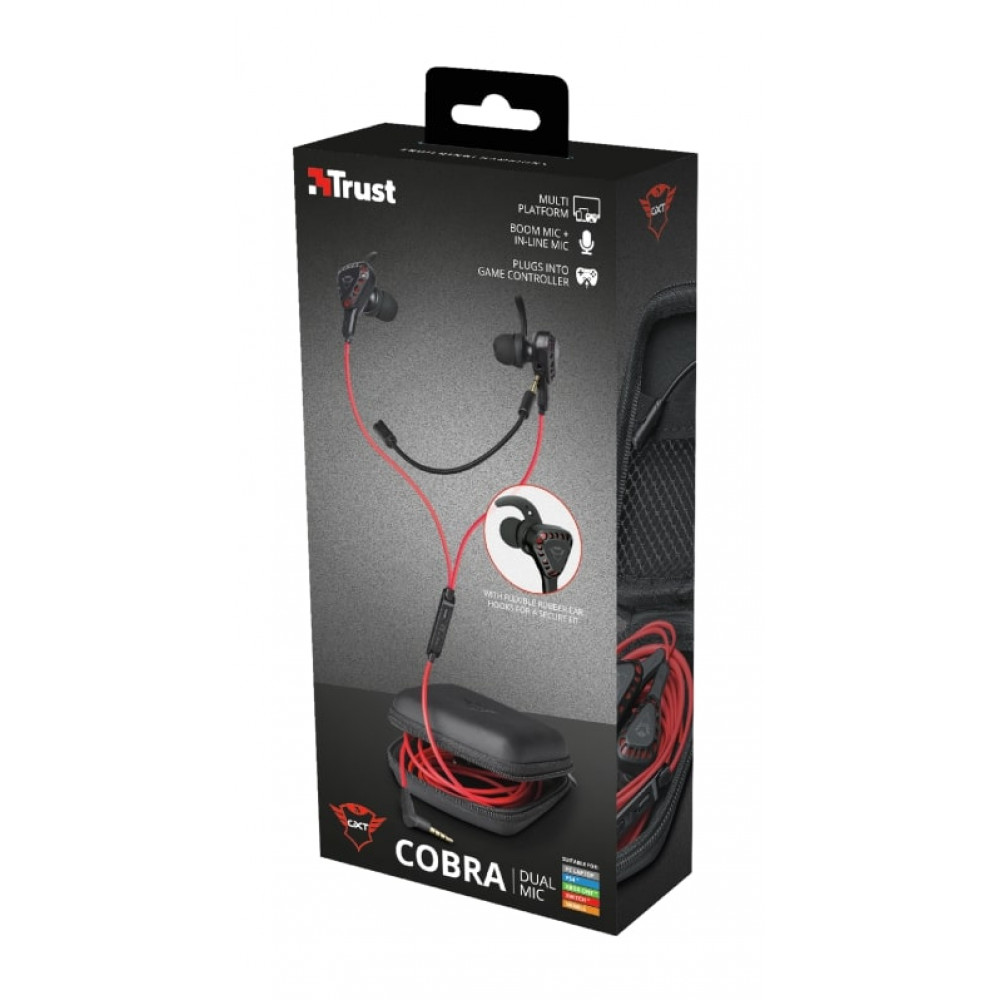 Гарнiтура Trust GXT 408 Cobra Multiplatform Red (23029)