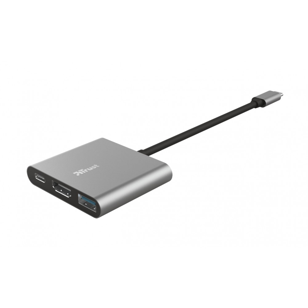 USB-хаб Trust Dalyx Aluminium USB Type-C 3-в-1 (23772)