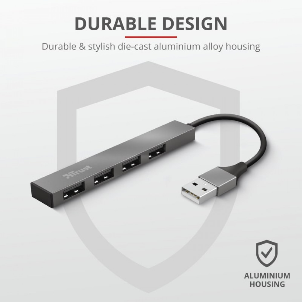 USB-хаб Trust Halyx Aluminium 4 ports (23786)