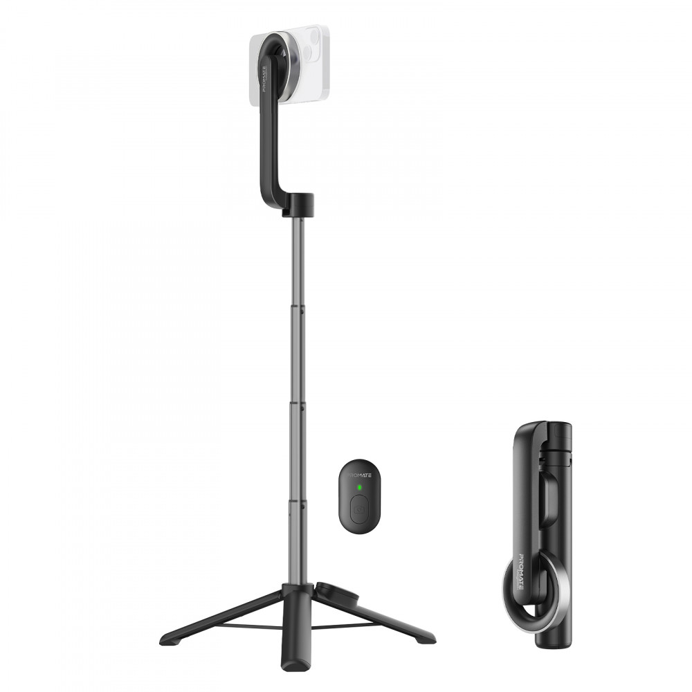 Телескопічний трипод-монопод Promate MagStick Black