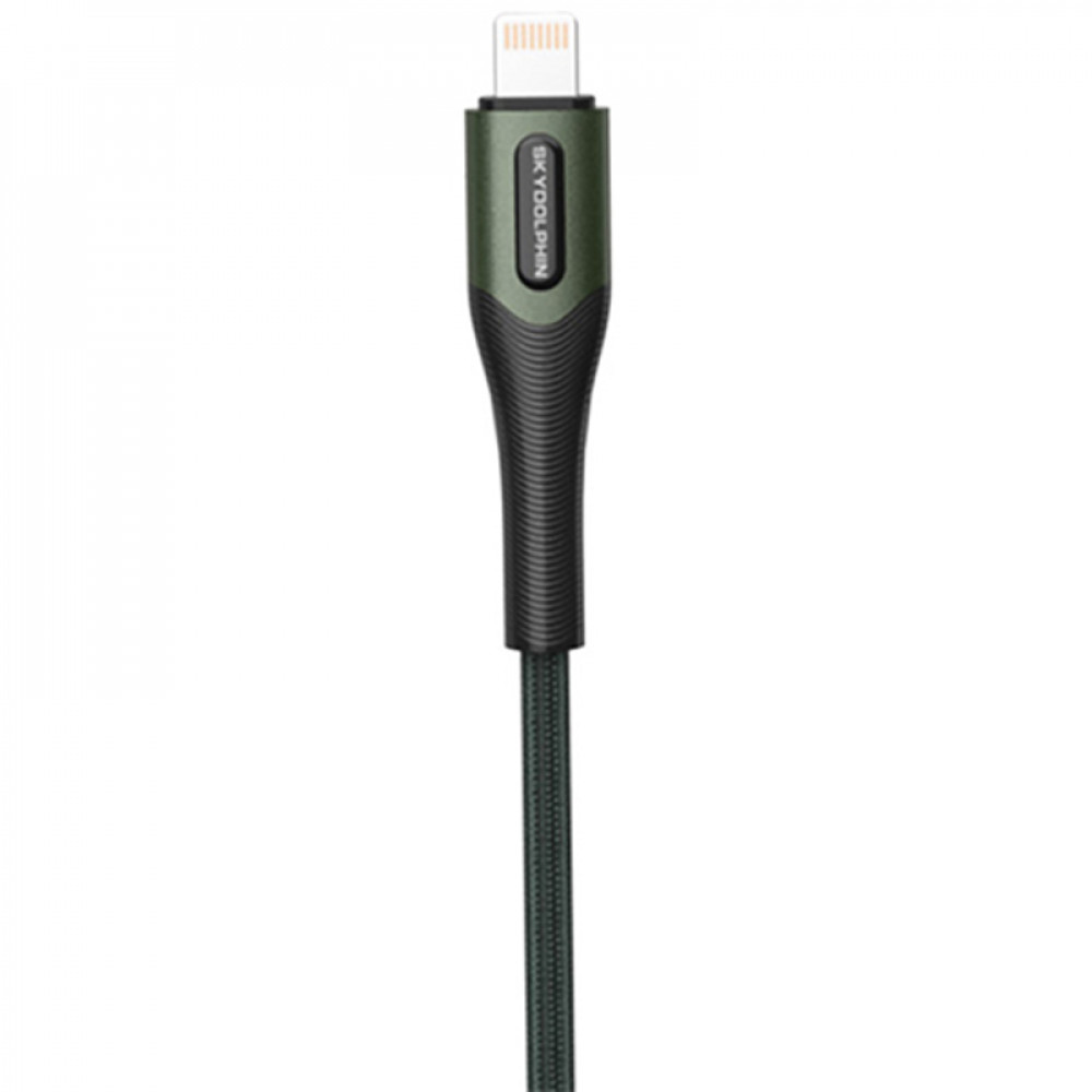 Кабель SkyDolphin S01L USB - Lightning (M/M), 1 м, Dark Green (USB-000580)
