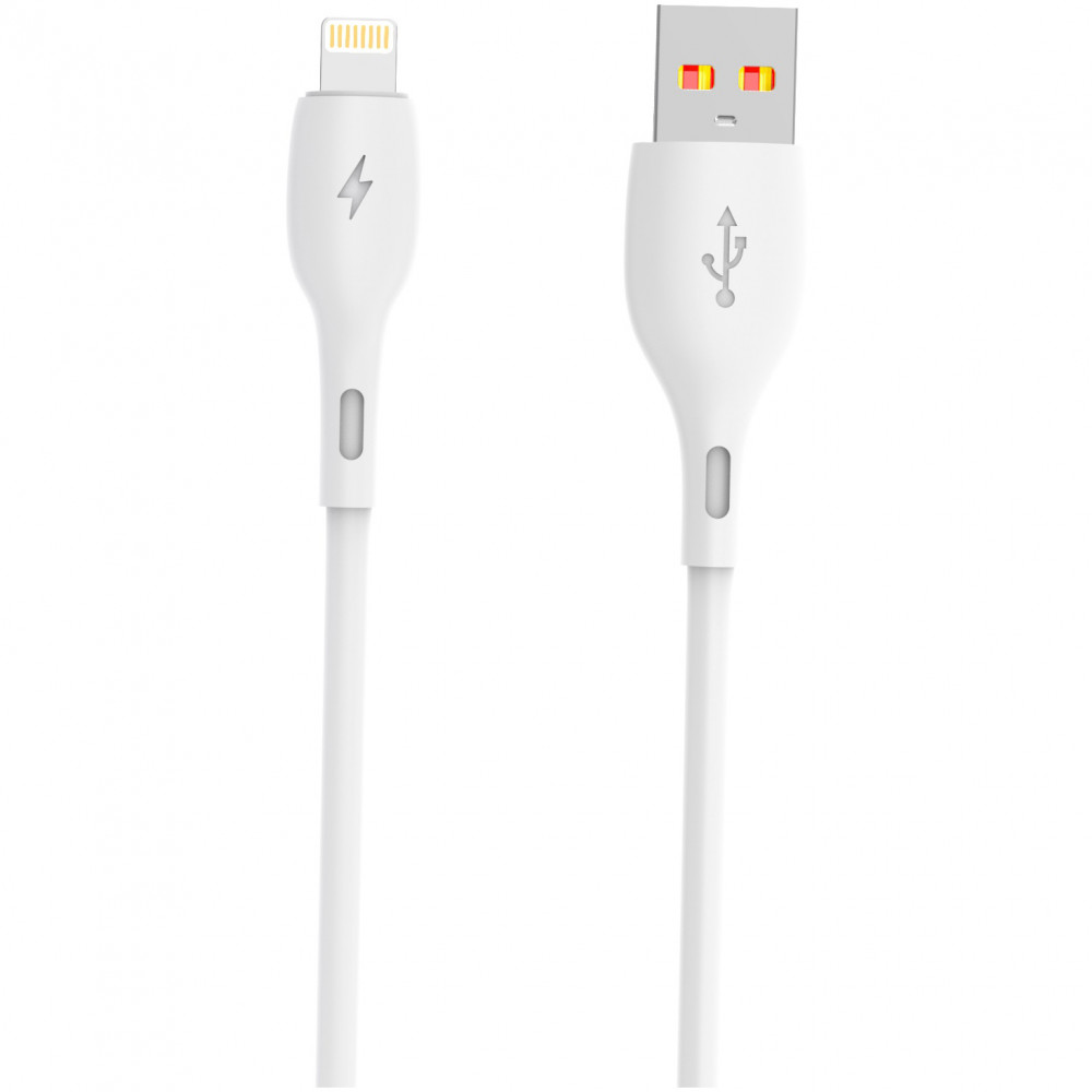 Кабель SkyDolphin S22L Soft Silicone USB - Lightning (M/M), 1 м, White (USB-000599)