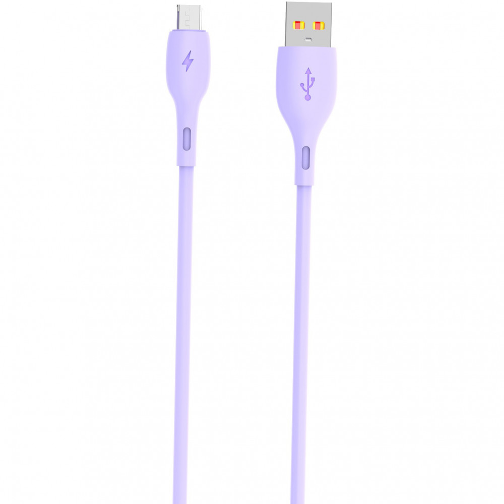 Кабель SkyDolphin S22V Soft Silicone USB - micro USB (M/M), 1 м, Violet (USB-000606)