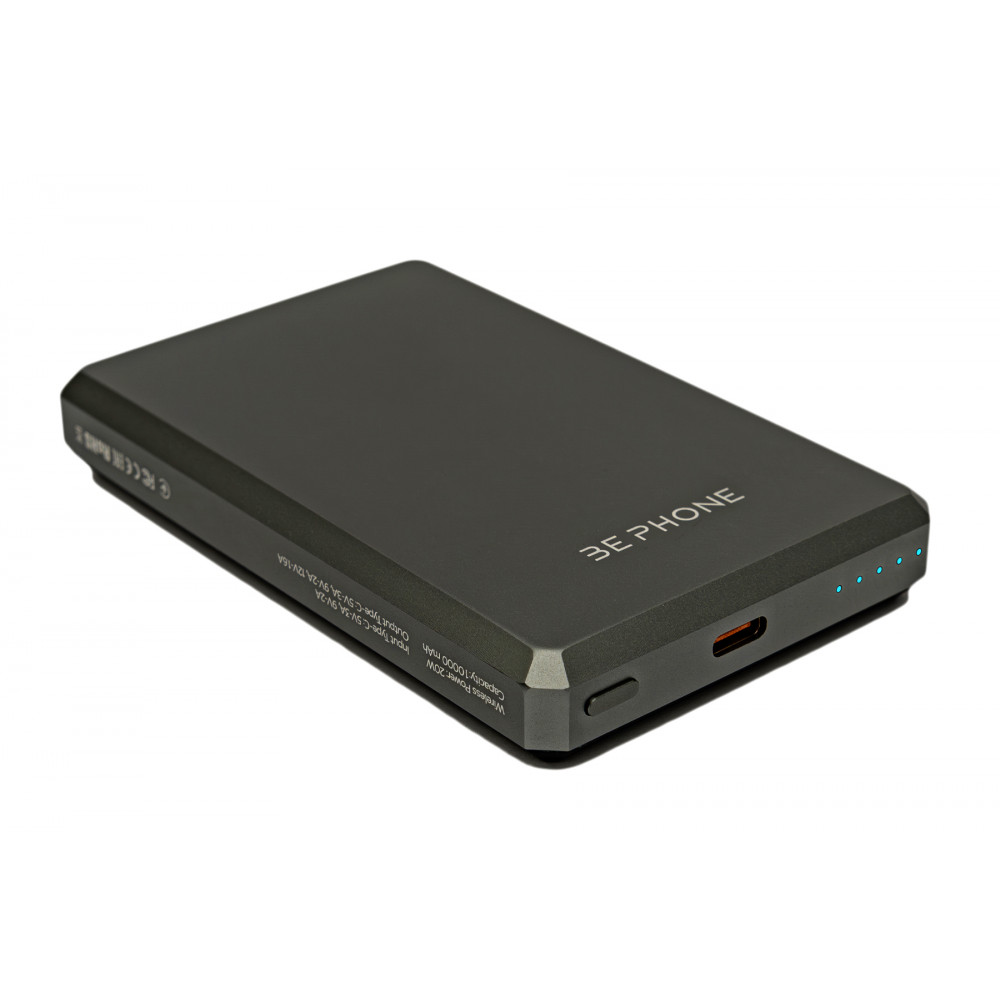 Універсальна мобільна батарея BePhone K6 10000 mAh MagSafe Grey 15W (BP-K6-GR)