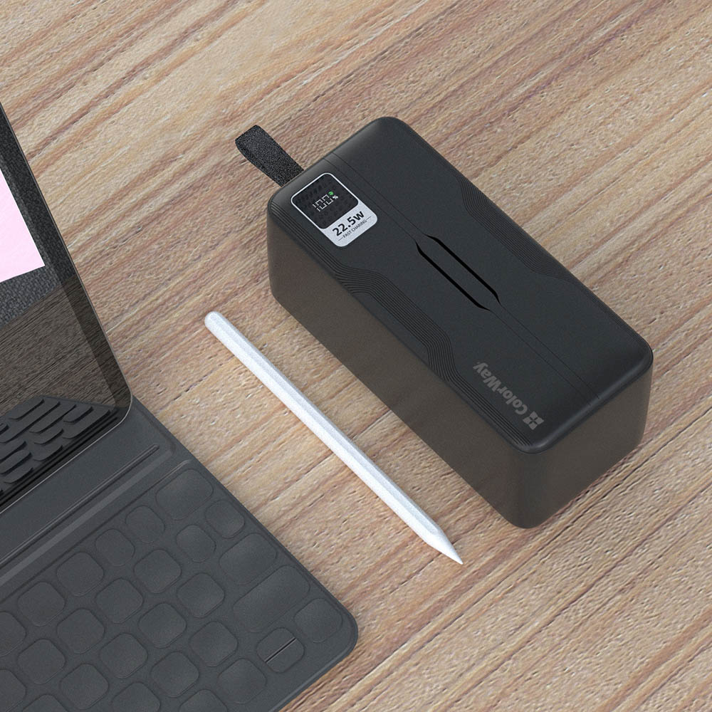 Універсальна мобільна батарея ColorWay Digital Display 50000mAh Black (CW-PB500LPC5BK-PDD)
