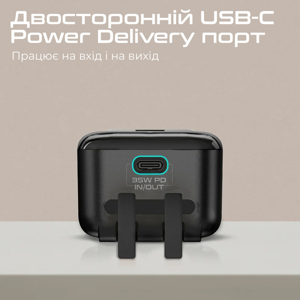 Універсальна мобільна батарея Promate Mavrix 10000mAh 35W Black