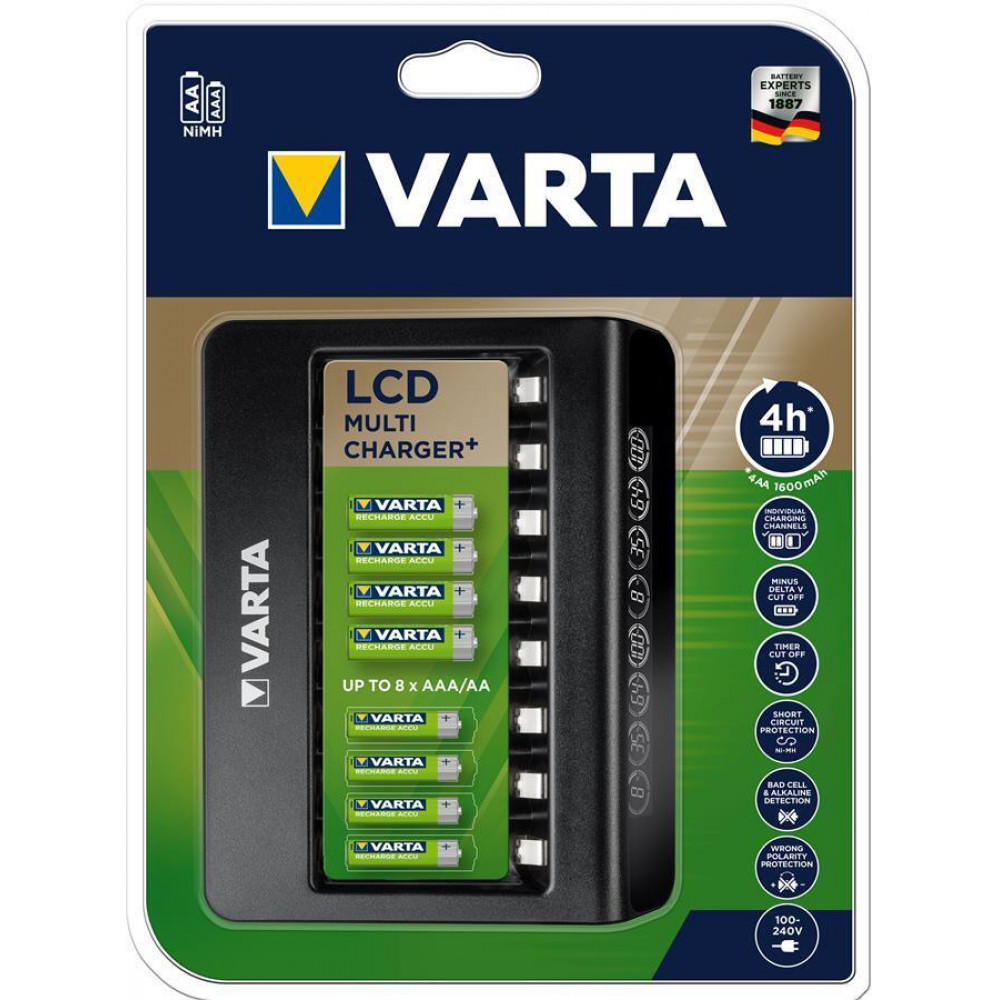 Мережевий зарядний пристрій Varta LCD Multi Charger Plus AA/AAA Ni-Mh/Ni-Cd 