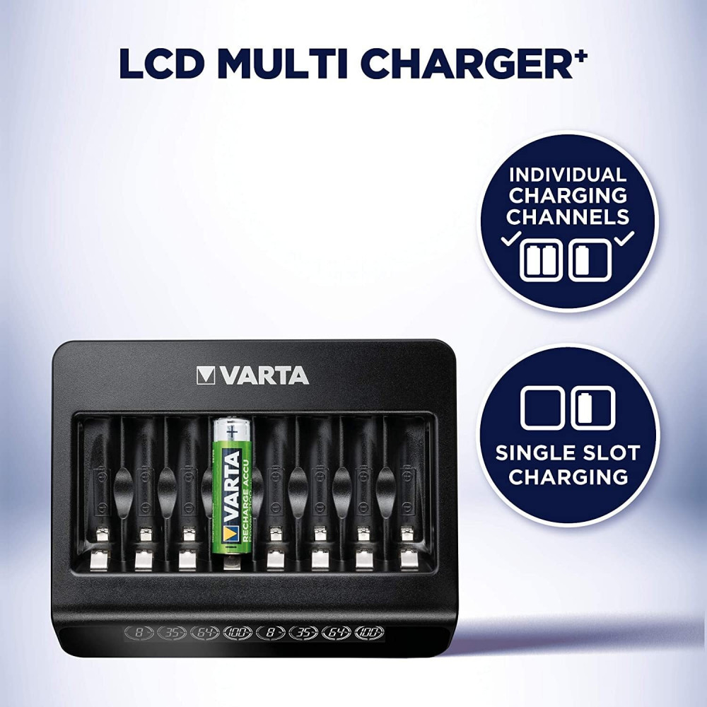 Мережевий зарядний пристрій Varta LCD Multi Charger Plus AA/AAA Ni-Mh/Ni-Cd 