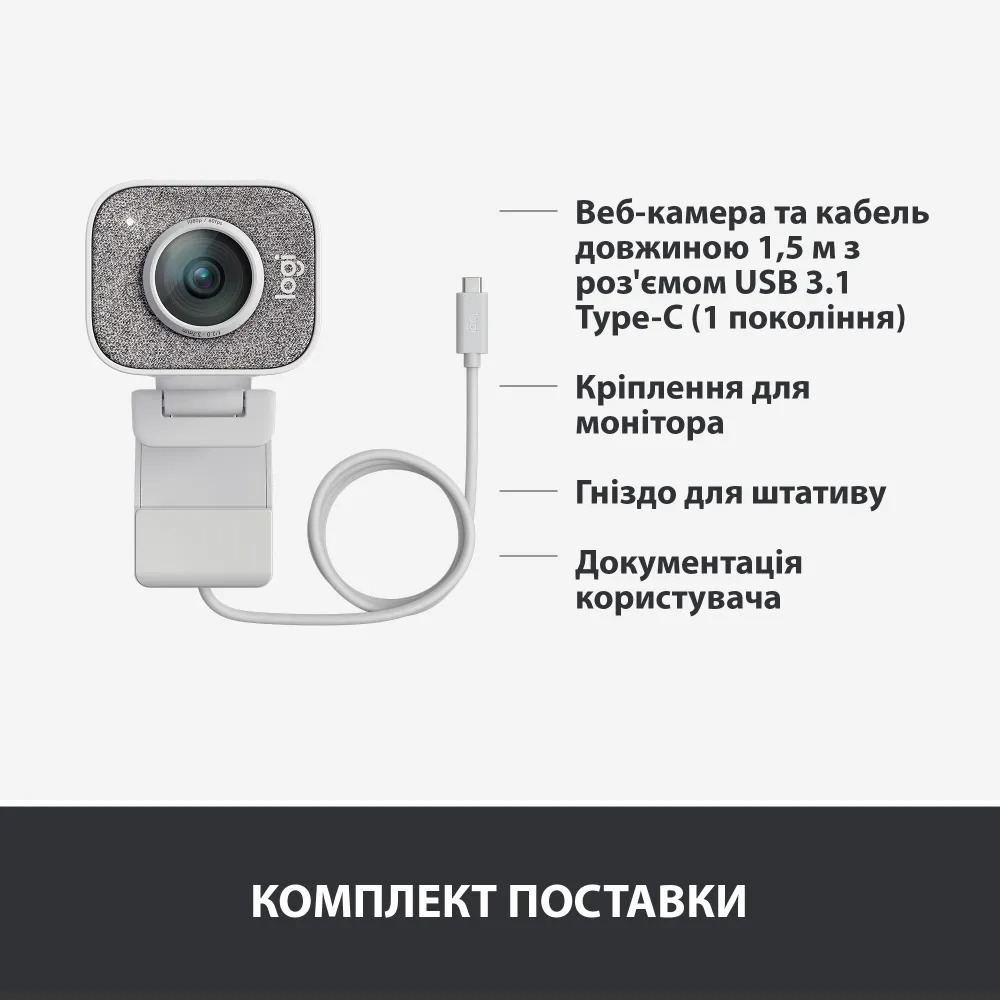 Веб-камера Logitech StreamCam White (960-001297)