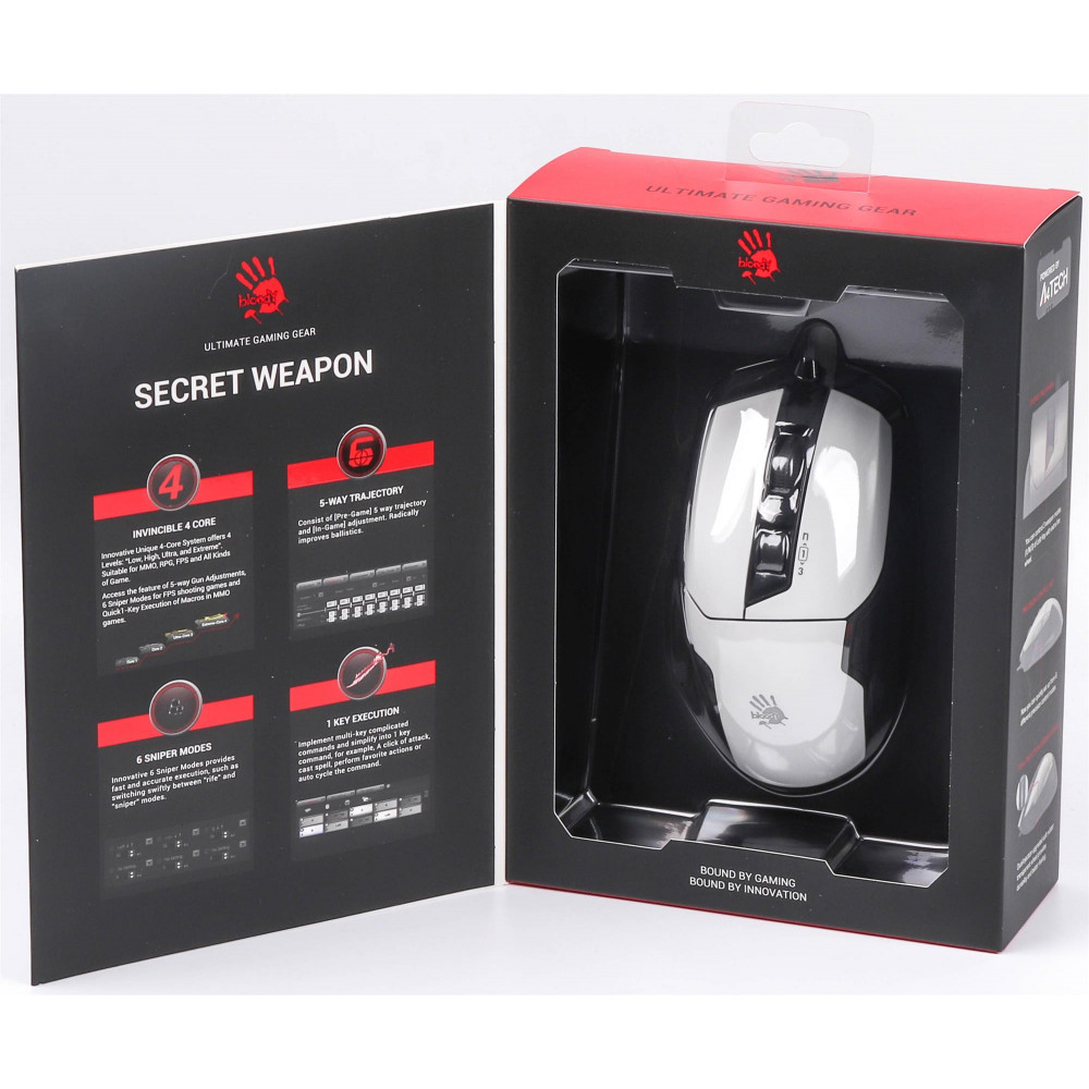 Миша Bloody W70 Max Panda White
