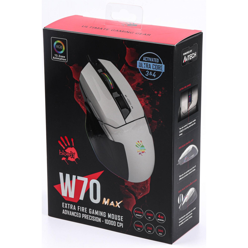 Миша Bloody W70 Max Panda White