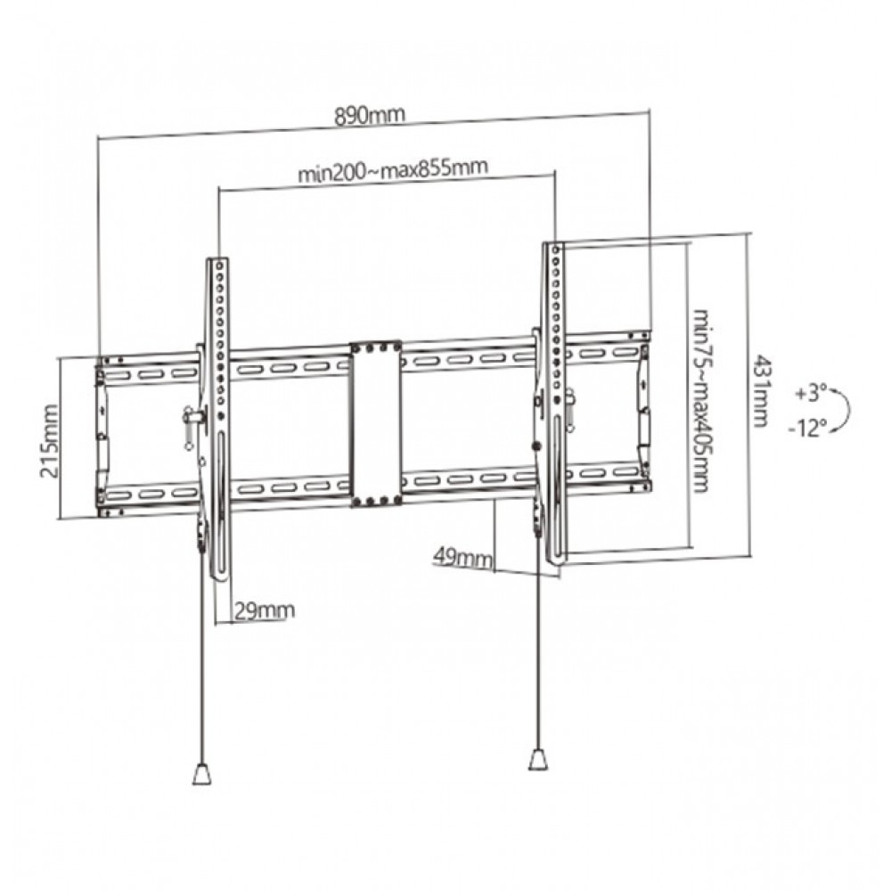 Кронштейн Gembird WM-90T-01 (VESA800х400)