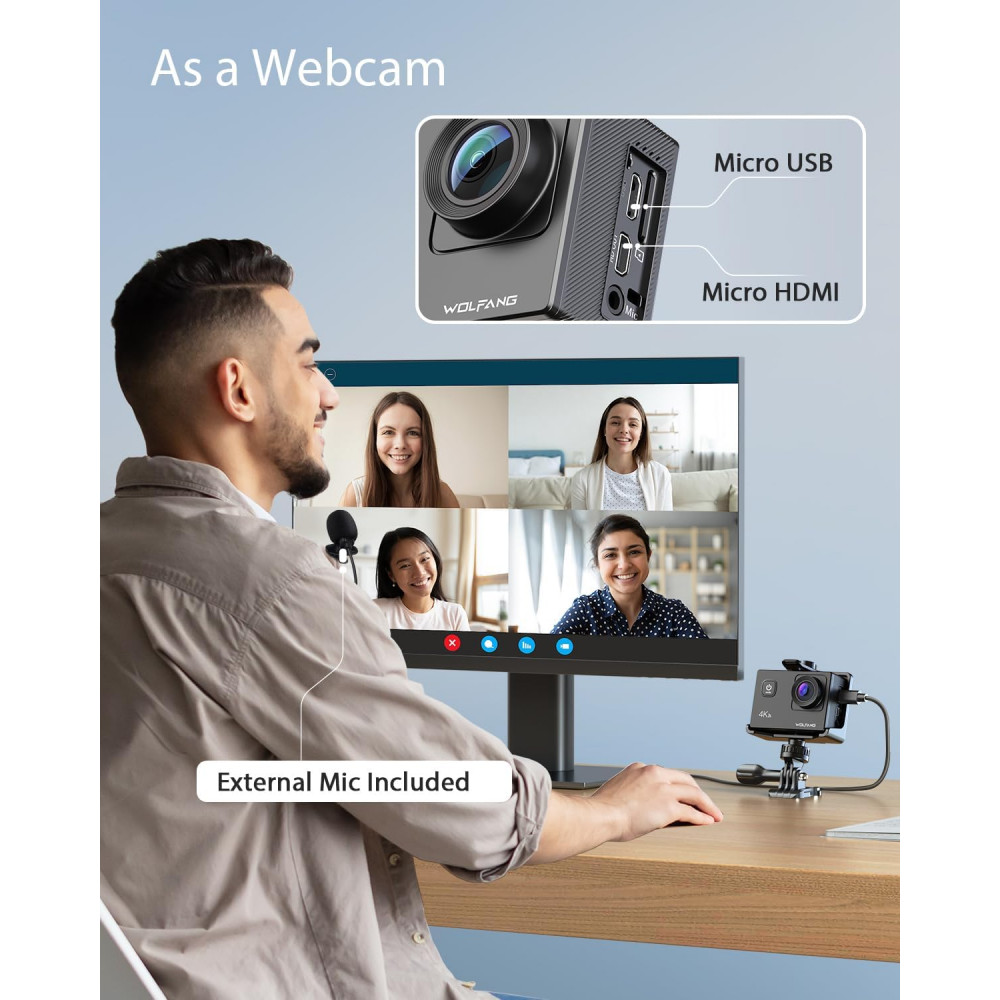 Екшн-камера WOLFANG GA100