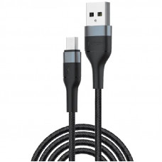 Кабель Foneng X51 Spiral Braided Cable USB - micro USB (M/M), 3 A, 1 м, Black (X51-CA-MU)