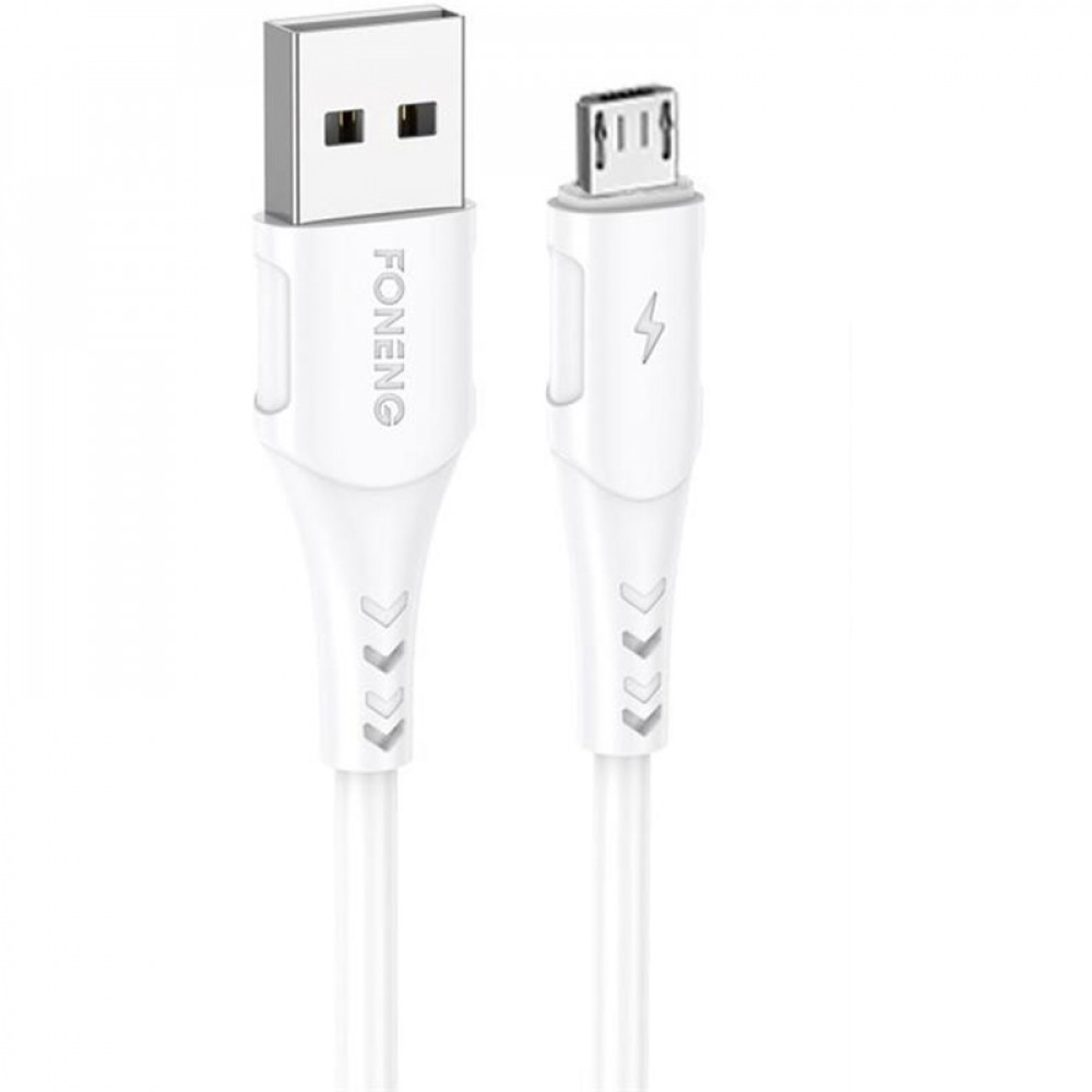 Кабель Foneng X81 USB - micro USB (M/M), 2.1 A, 1 м, White (X81-CA-MU)