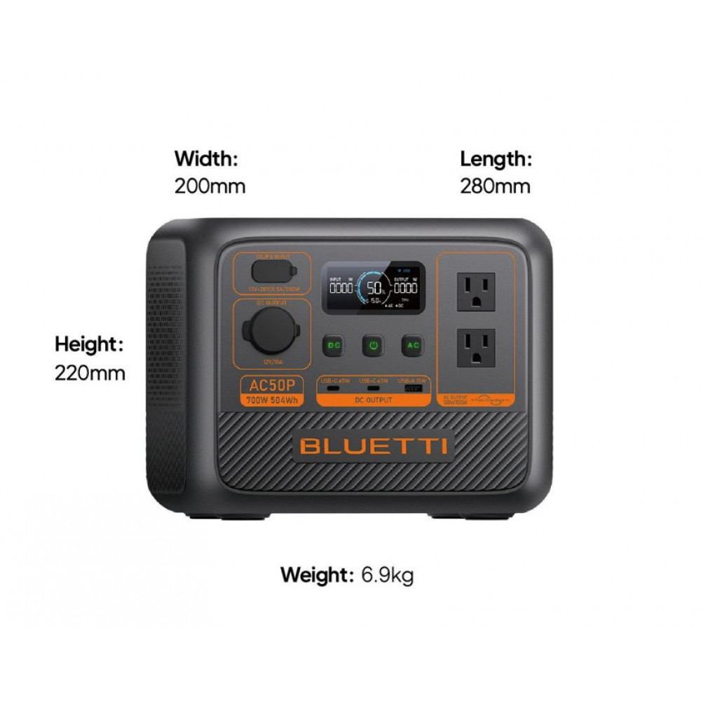 Зарядна станція Bluetti AC50P, 504Wh, 700W, LiFePO4