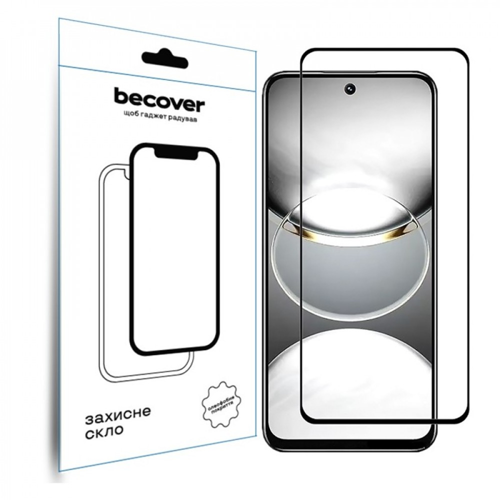 Захисне скло BeCover для Tecno Spark 30 (KL6) Black (712500)
