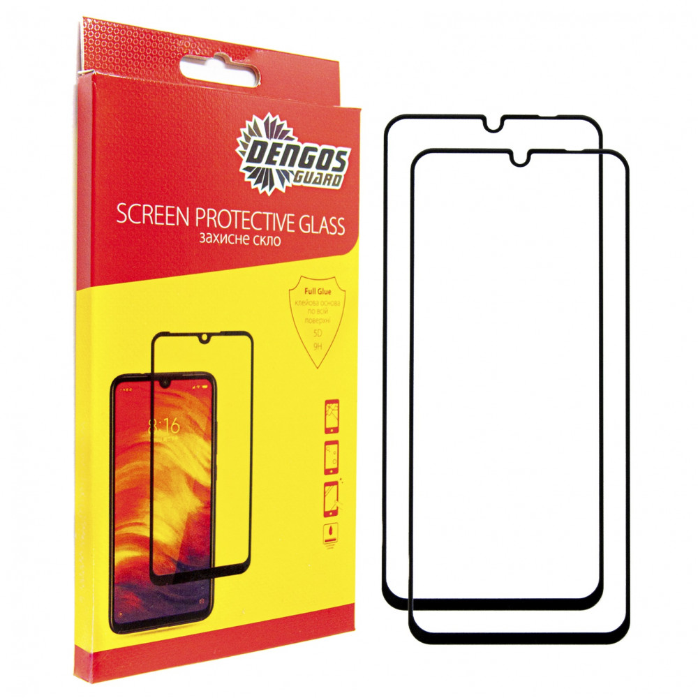 Захисне скло Dengos для Samsung Galaxy A16 SM-A165 Black Full Glue (DG-TG2P-61) 2шт