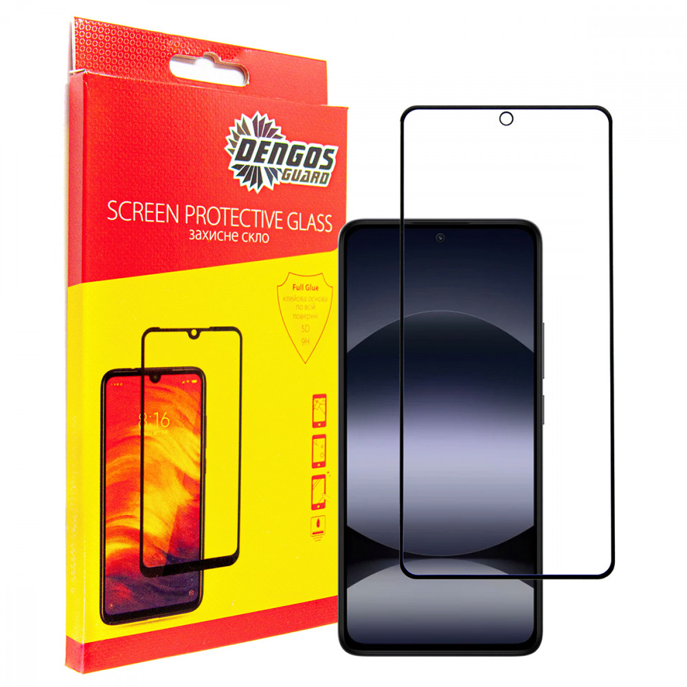 Захисне скло Dengos для Xiaomi Redmi Note 14S Black Full Glue (TGFG-392)