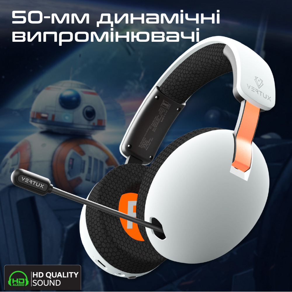 Bluetooth-гарнітура Vertux BB-8 White