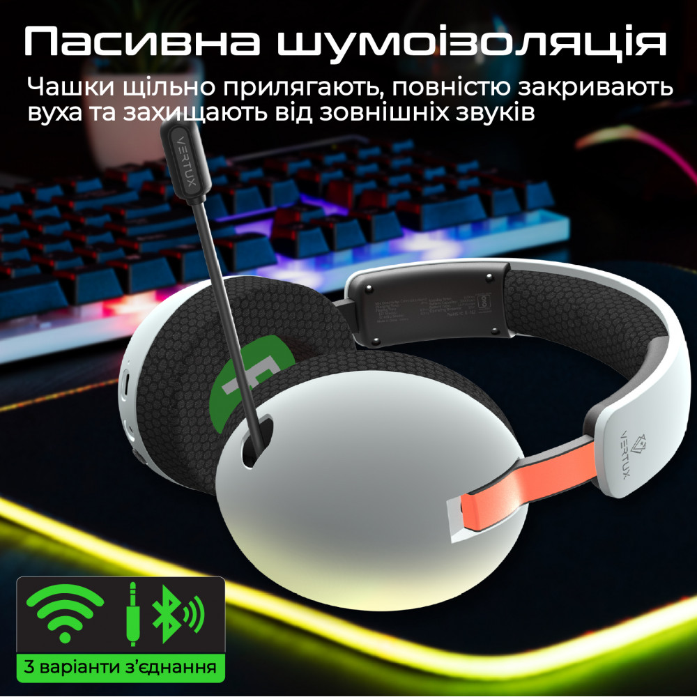 Bluetooth-гарнітура Vertux BB-8 White