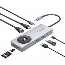 USB-хаб Promate ComandHub-Pro USB Type-C Grey USB-хаб Promate ComandHub-Pro USB Type-C Grey