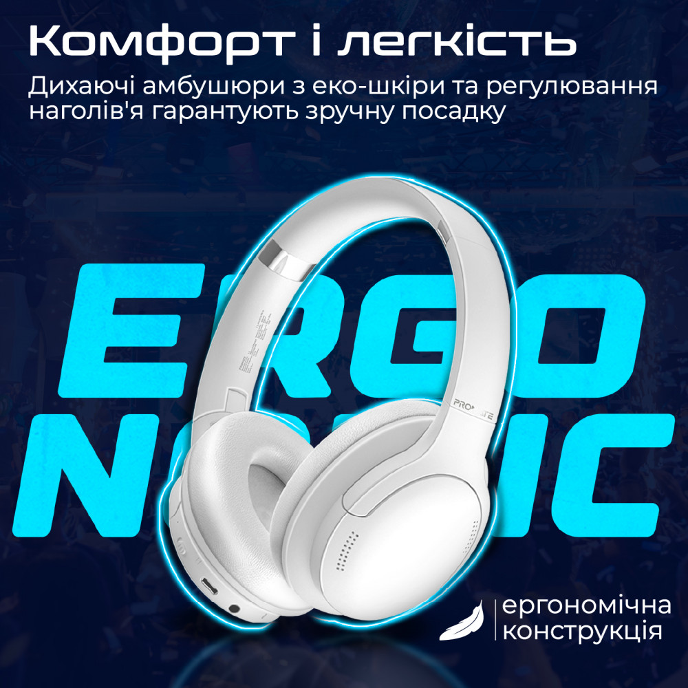 Bluetooth-гарнітура Promate LaBoca-Pro White