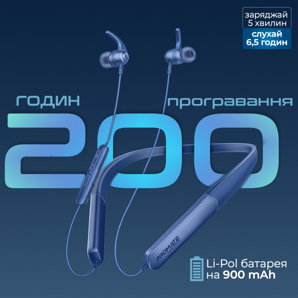 Bluetooth-гарнітура Promate Leap-200H Blue