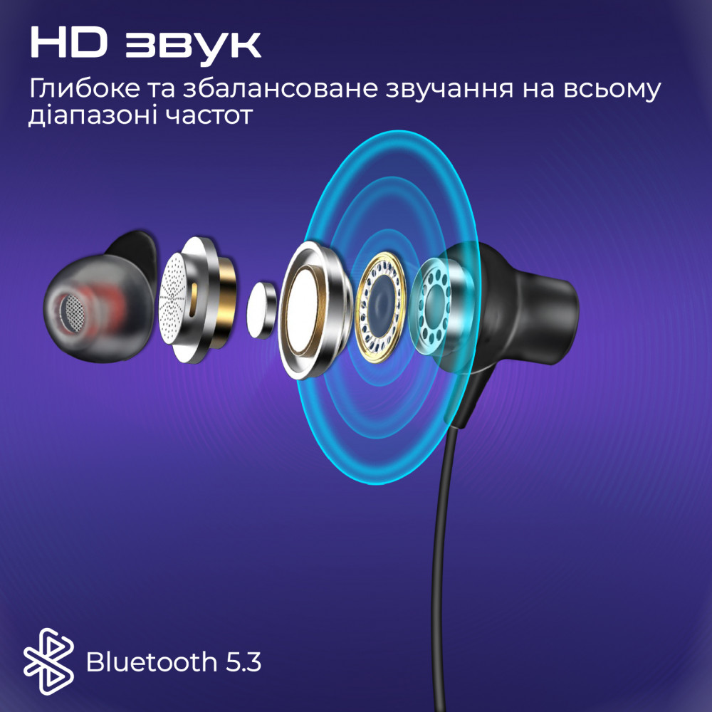 Bluetooth-гарнітура Promate Leap Black