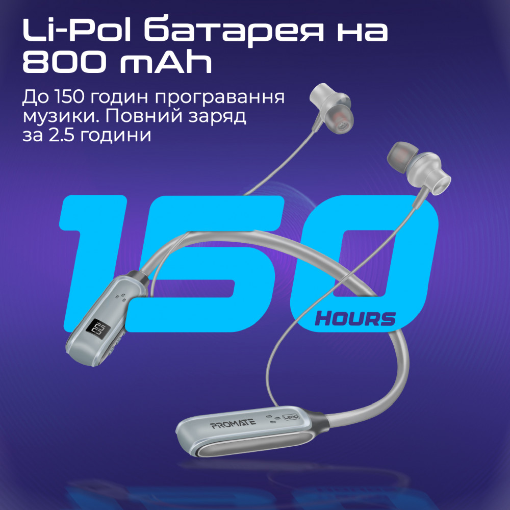 Bluetooth-гарнітура Promate Leap Silver