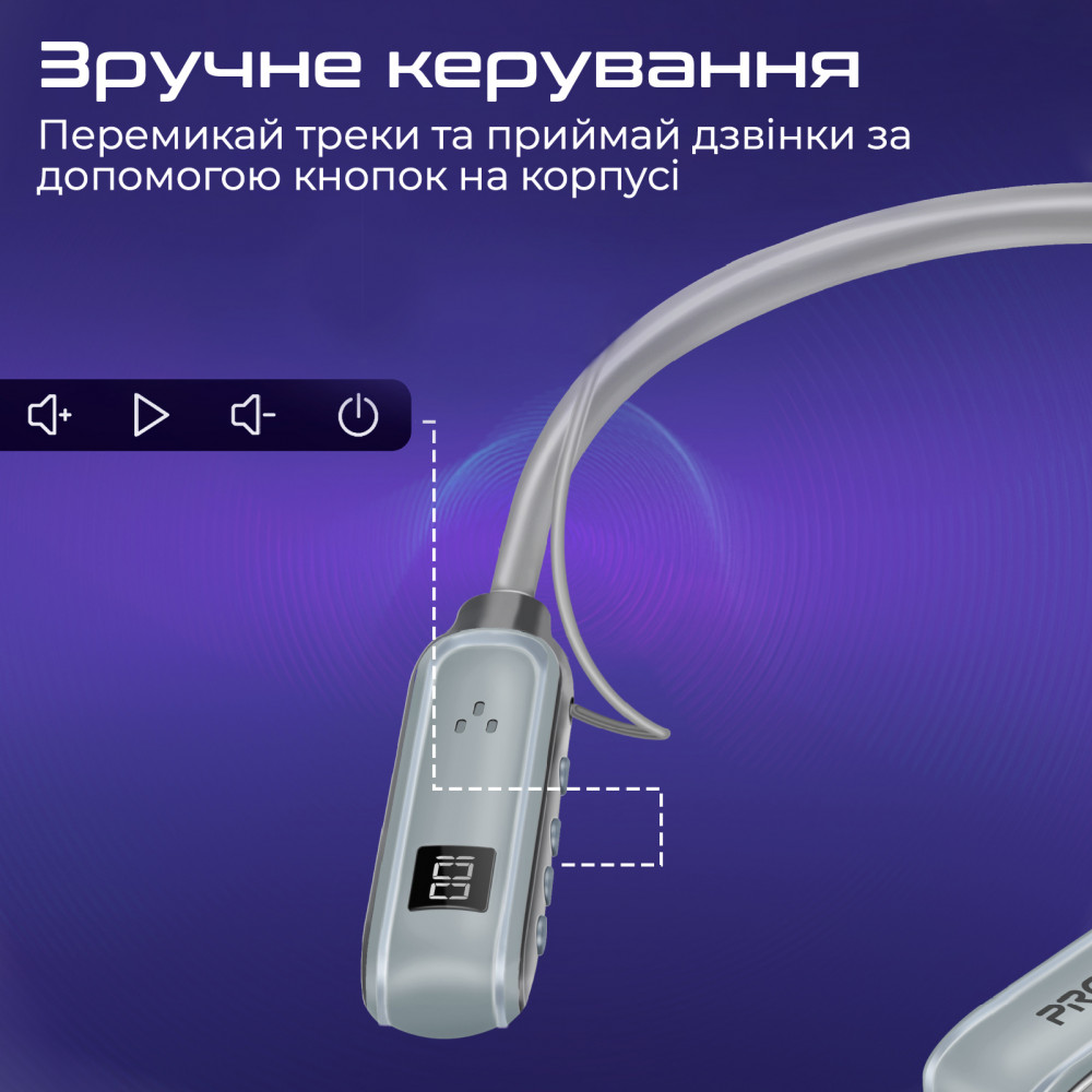 Bluetooth-гарнітура Promate Leap Silver