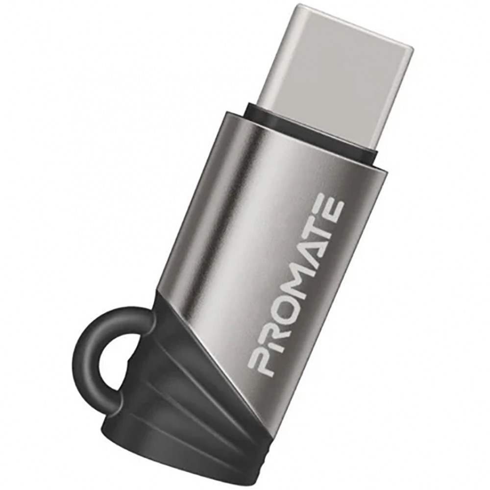 Адаптер Promate Link-Ci Lightning - USB Type C (F/M) Grey