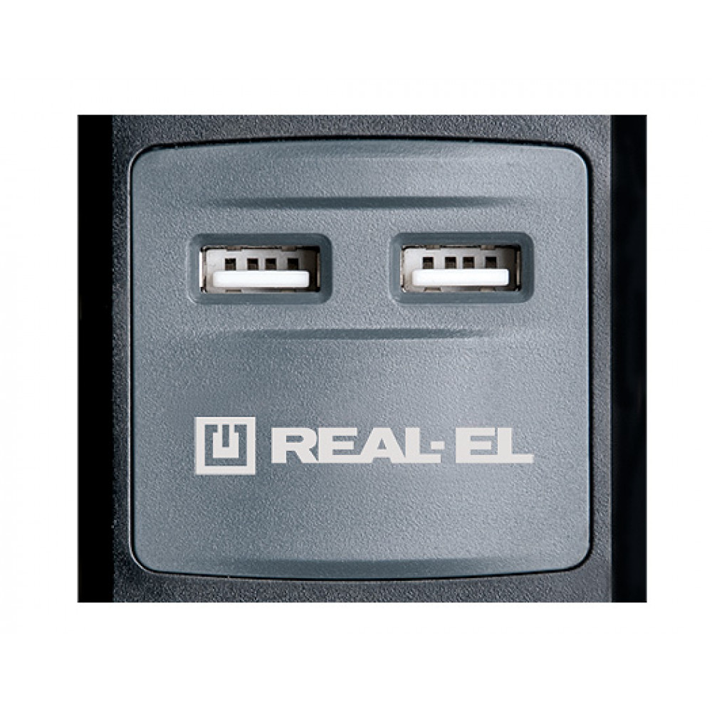 Фільтр живлення REAL-EL RS-3 USB Charge 