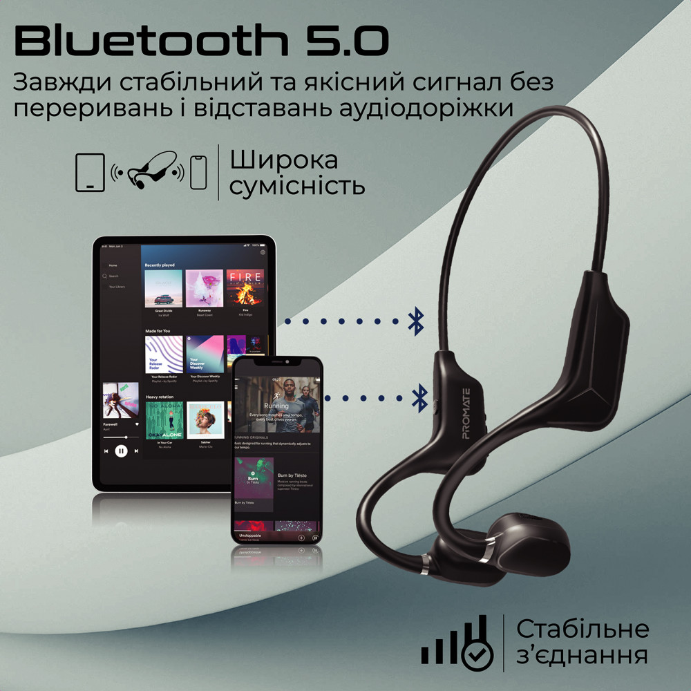 Bluetooth-гарнітура Promate Ripple Black