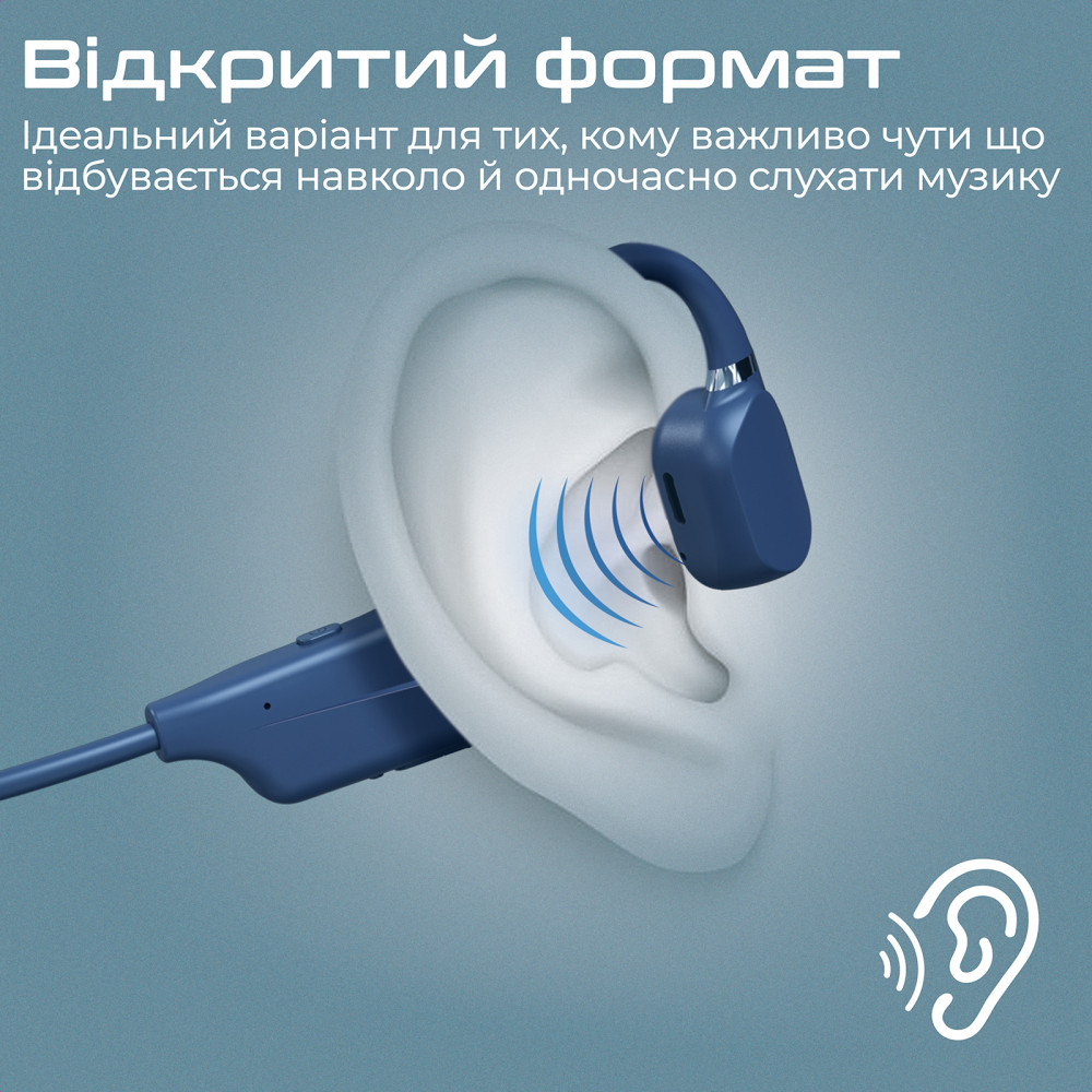 Bluetooth-гарнітура Promate Ripple Blue