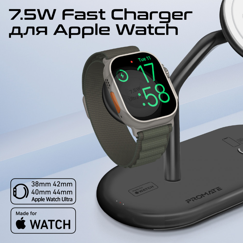 Бездротовий зарядний пристрій Promate Synergy-Pro MagSafe 57W Black