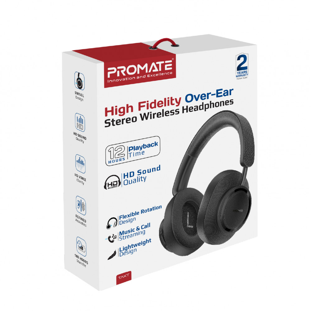 Bluetooth-гарнітура Promate Takt Black