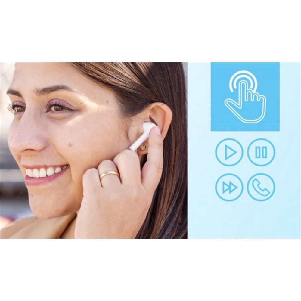 Bluetooth-гарнiтура Trust Nika Touch True White (23705)